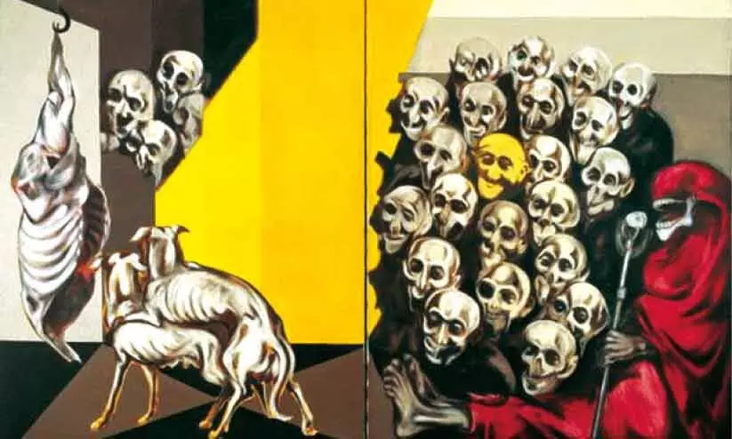 ഒാഡിയൻസ്​ ^എ. രാമചന്ദ്ര​ന്റെ ആദ്യകാല പെയിന്റിങ്ങുകളിൽ ഒന്ന്​