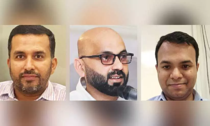 റി​ഷാ​ദ് മ​പ്പു​റ​ത്ത്,  കാ​ദ​ർ​കു​ട്ടി ന​ടു​വ​ണ്ണൂ​ർ, ഇ​ർ​ഷാ​ദ് വാ​ക​യാ​ട്