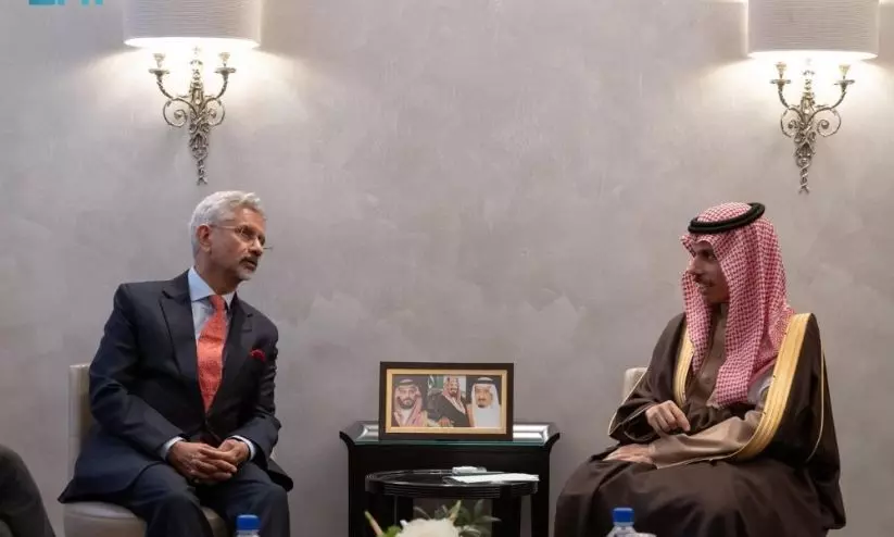 ഇന്ത്യ-സൗദി വിദേശകാര്യ മന്ത്രിമാർ കൂടിക്കാഴ്ച നടത്തി ഇന്ത്യ-സൗദി വിദേശകാര്യ മന്ത്രിമാർ കൂടിക്കാഴ്ച നടത്തി