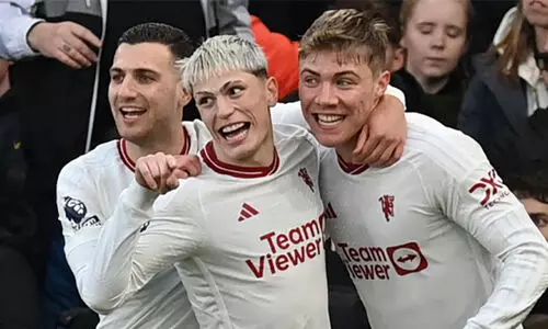 ഹോജ്‍ലണ്ടിന്റെ ഡബിളിൽ വിജയക്കുതിപ്പ് തുടർന്ന് മാഞ്ചസ്റ്റർ യുനൈറ്റഡ്