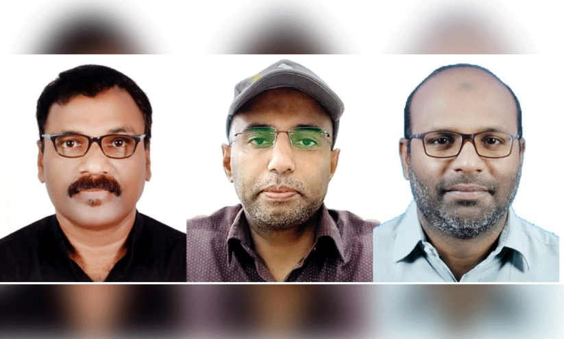 അ​ക്ബ​ർ ഷാ ​ചാ​വ​ക്കാ​ട്, സി​ദ്ദി​ഖ് എ.​പി. കു​ഴി​ങ്ങ​ര, ഖ​ലീ​ൽ നാ​ട്ടി​ക