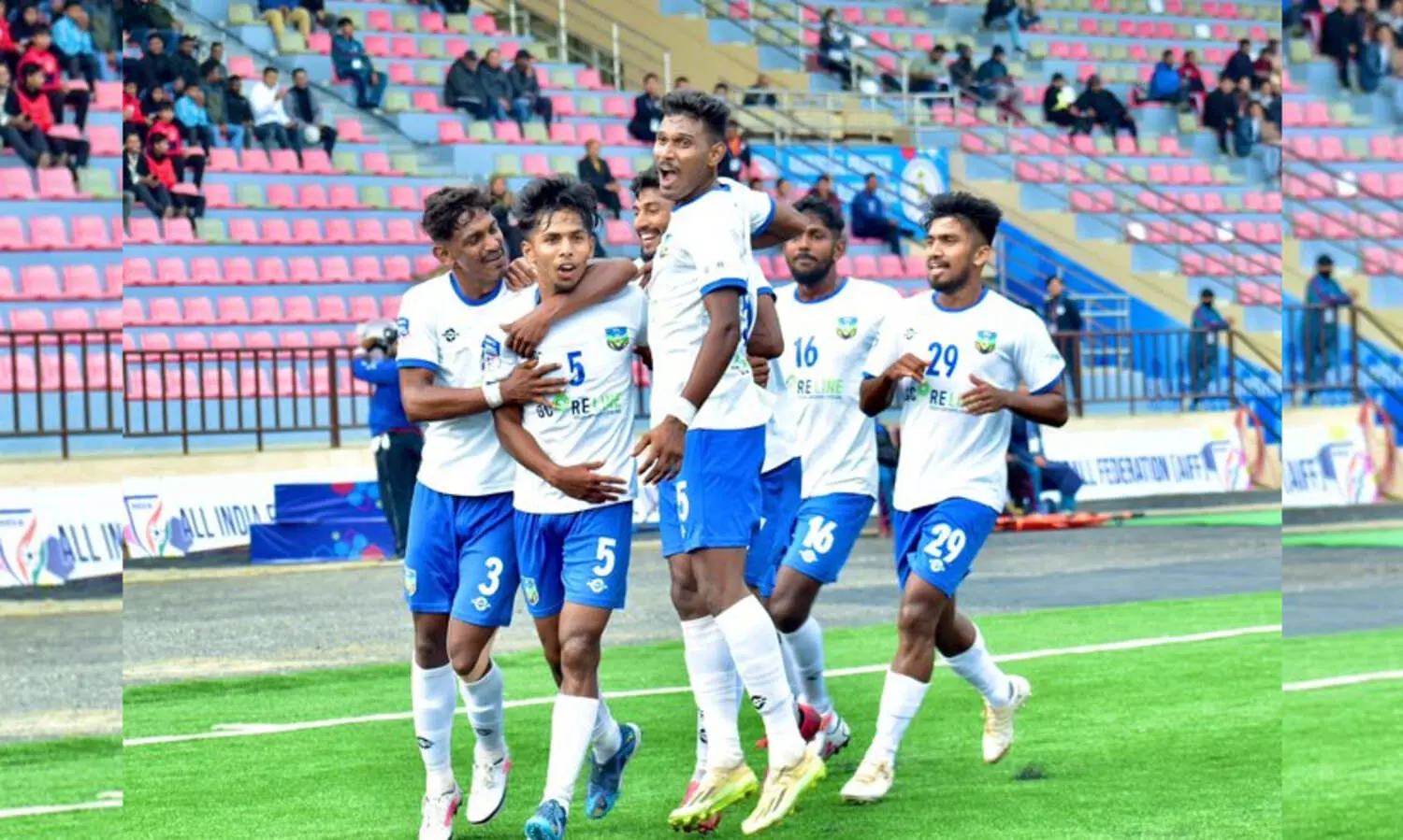 മൂന്നടിച്ച് കേരളം; സന്തോഷ് ട്രോഫിയിൽ വിജയത്തുടക്കം