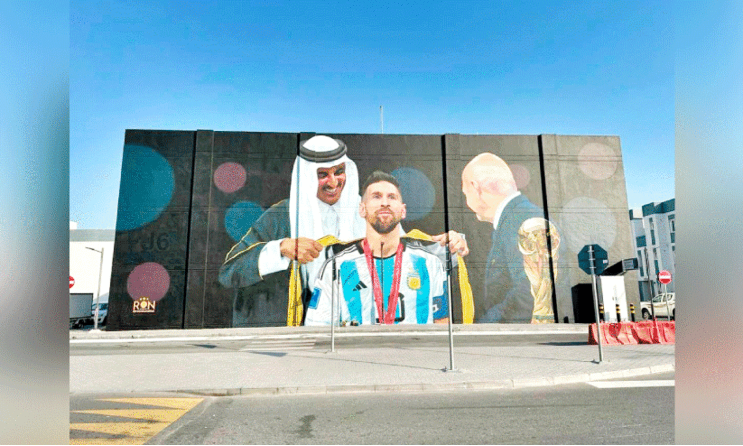 wall painting on qatar world cup