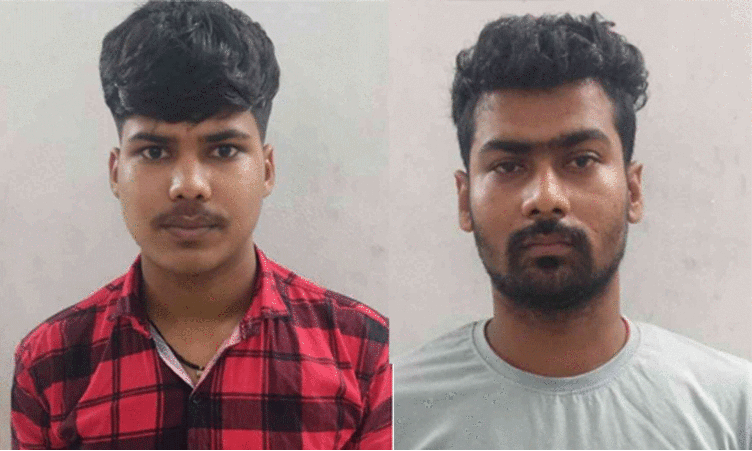 കേസിൽ പൊലീസ് പിടിയിലായ അജീത് കുമാർ, രാജ കുമാർ  എന്നിവർ