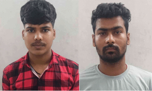 കേസിൽ പൊലീസ് പിടിയിലായ അജീത് കുമാർ, രാജ കുമാർ  എന്നിവർ