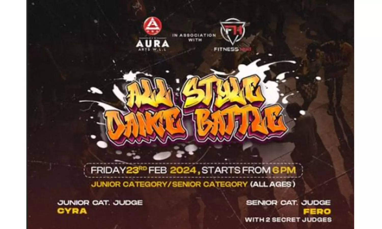 ഓ​റ അ​ർ​ട്സ് സം​ഘ​ടി​പ്പി​ക്കു​ന്ന ഓ​ൾ സ്റ്റൈ​ൽ ഡാ​ൻ​സ് ബാ​റ്റി​ൽ ഇ​ന്ന്