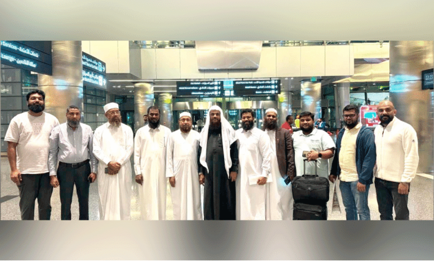 welcoming Hussain salafi at airport