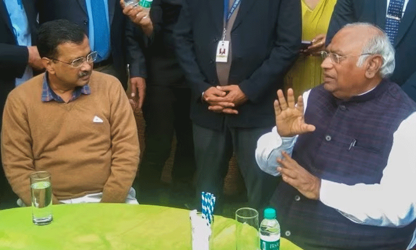mallikarjun kharge-arvind kejriwal