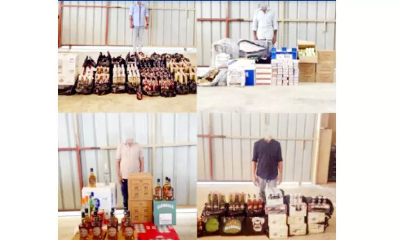 അ​ന​ധി​കൃ​ത വ്യാ​പാ​രം; ഉ​ൽ​പ​ന്നങ്ങ​ൾ പി​ടി​കൂ​ടി