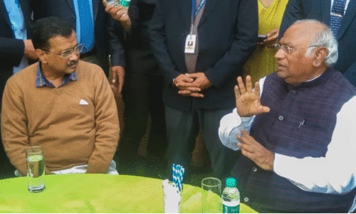 mallikarjun kharge-arvind kejriwal
