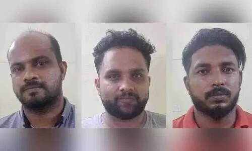 മയക്കുമരുന്നുമായി പിടിയിലായ റംഷാദ്, അൻസാരി, റിസ്വാൻ