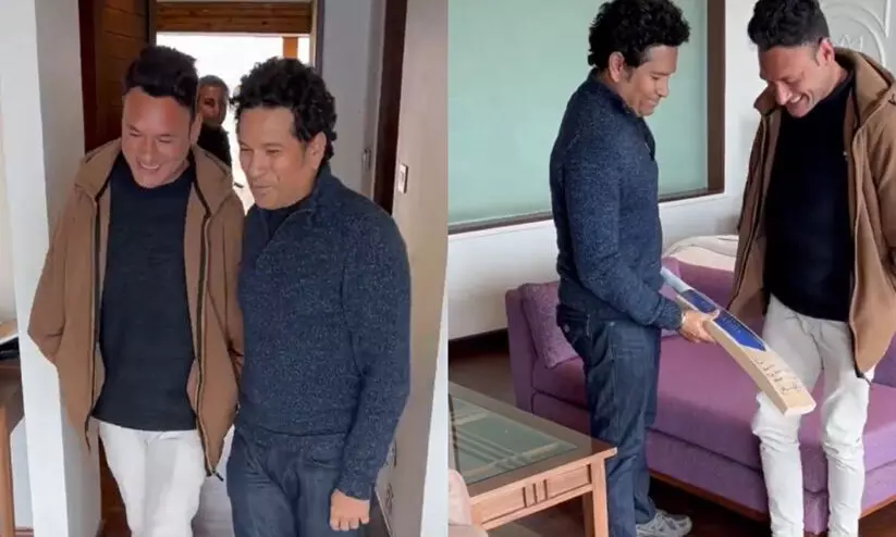 റിയൽ ഹീറോയെ നേരിട്ടുകണ്ട് ഇതിഹാസം! ഭിന്നശേഷിക്കാരനായ ക്രിക്കറ്റർ അമീറിന് സചിന്‍റെ സ്നേഹസമ്മാനം