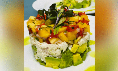 avocado chicken and veg salad