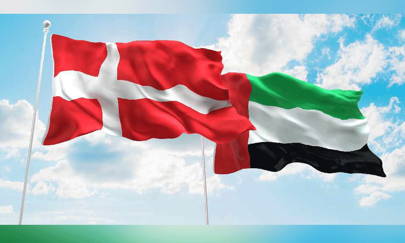 UAE and denmark flag UAE and denmark flag