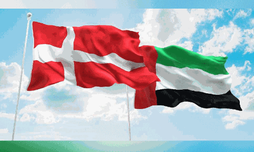 UAE and denmark flag