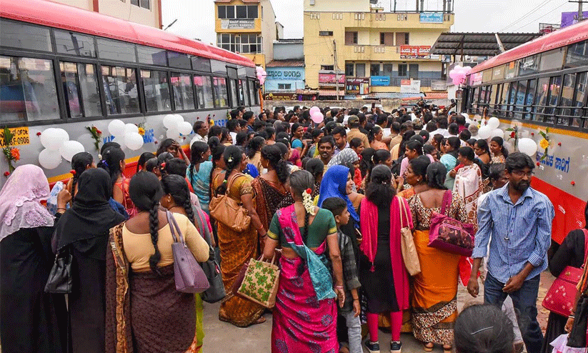 representative image of free travel for women in bus