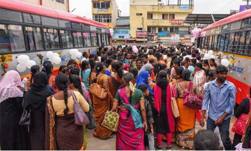 representative image of free travel for women in bus
