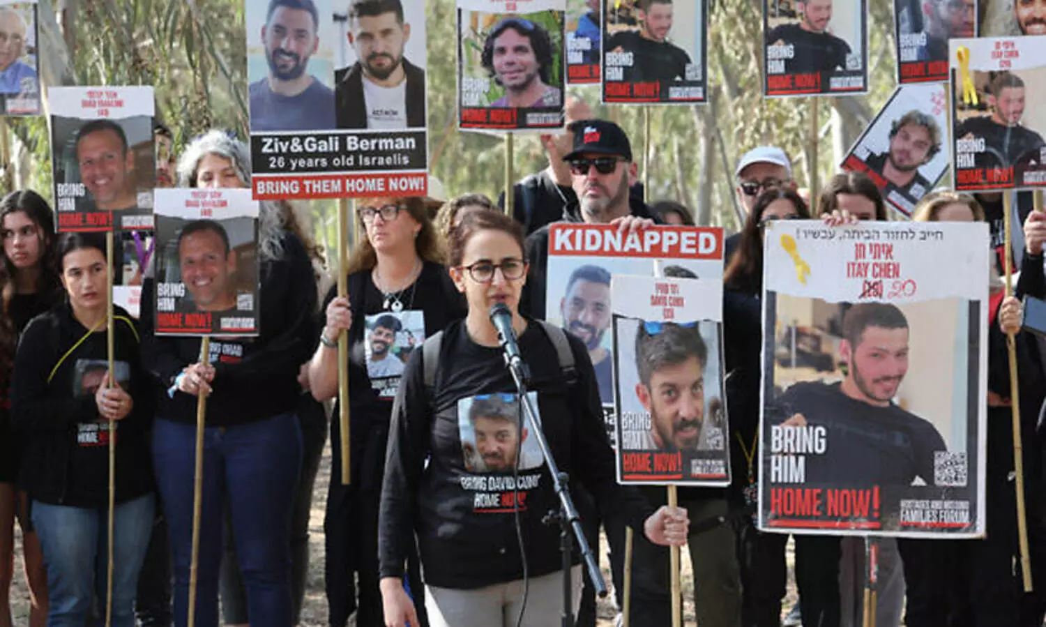 ബന്ദിമോചനം ആവശ്യപ്പെട്ട് ബന്ധുക്കളുടെ നാലുദിന മാർച്ച്