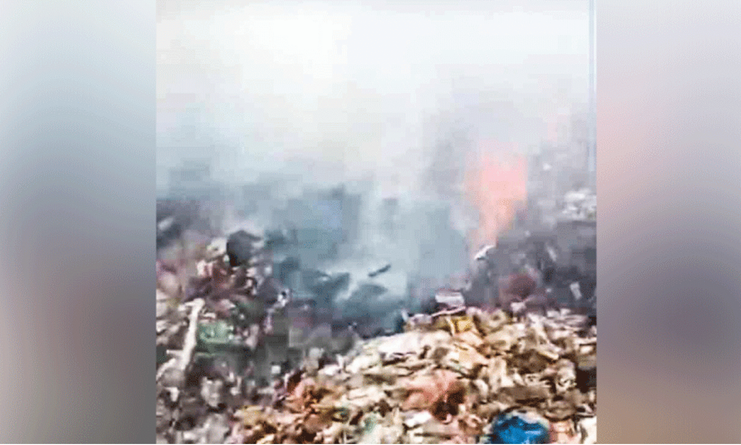fire at brahmapuram waste plant