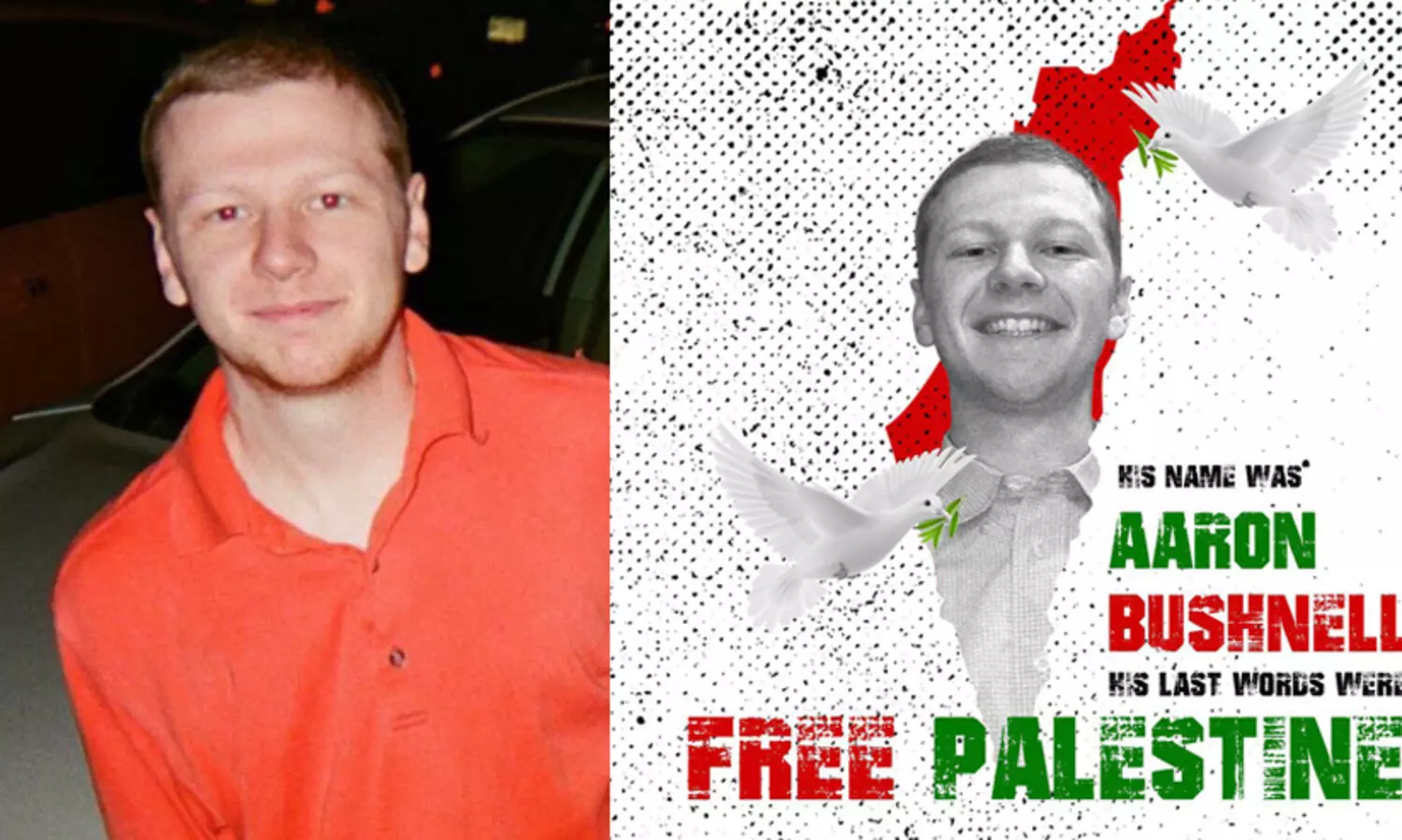 ആരോൺ ബുഷ്നെൽ തീകൊളുത്തി മരിച്ചത് സ്വത്ത് ഫലസ്തീനിലെ കുട്ടികൾക്ക് എഴുതിവെച്ച ശേഷം