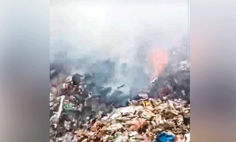 fire at brahmapuram waste plant