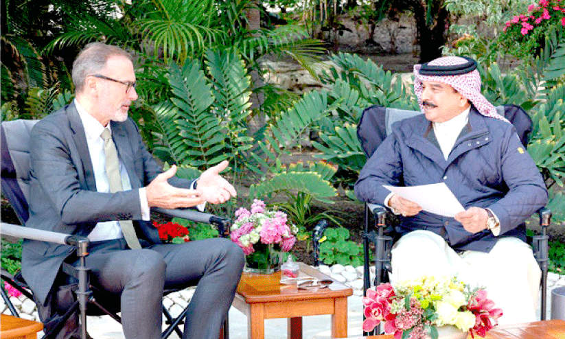 King Hamad recieves message from German ambassador