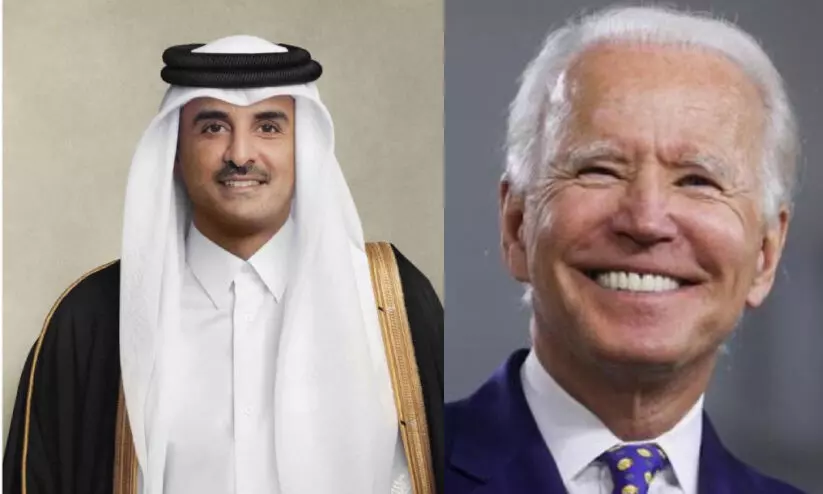 ഗസ്സ: അമീറും യു.എസ് പ്രസിഡന്റും ചർച്ച നടത്തി