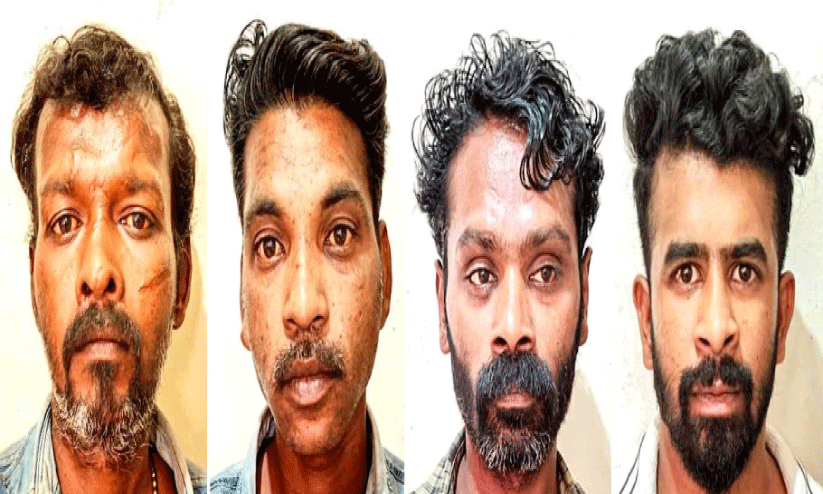 ആളില്ലാത്ത വീട്ടിൽ മോഷണം; നാലുപേർ പിടിയിൽ