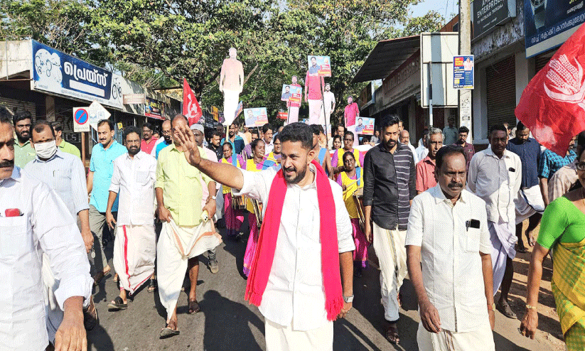 വിപ്ലവഭൂമിയിൽ ആവേശം നിറച്ച് അരുൺകുമാറിന്‍റെ പര്യടനം
