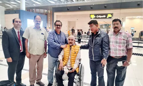 രോ​ഗം കാ​ര​ണം ദു​രി​ത​ത്തി​ലാ​യ പ്ര​വാ​സി​യെ നാ​ട്ടി​ല​യ​ച്ചു