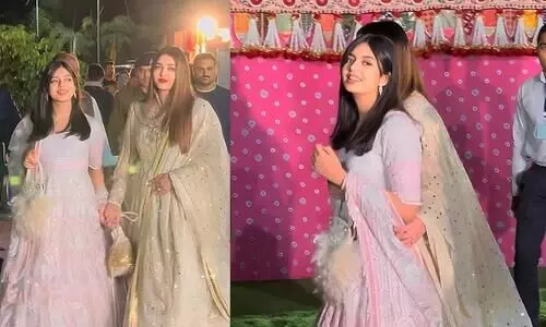 Amitabh Bachchan holds Aaradhya’s hand as they return from Jamnagar, Aishwarya Rai-Abhishek Bachchan jam together. Watch