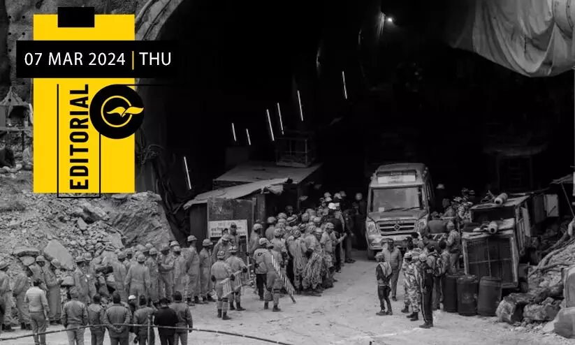 ഇടിഞ്ഞുവീണ തുരങ്കവും ഇടിച്ചുപൊളിച്ച കൂരയും