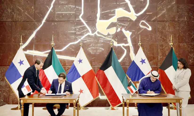 കു​വൈ​ത്തും പ​നാ​മ​യും ധാ​ര​ണ​പ​ത്ര​ത്തി​ൽ ഒ​പ്പു​വെ​ച്ചു