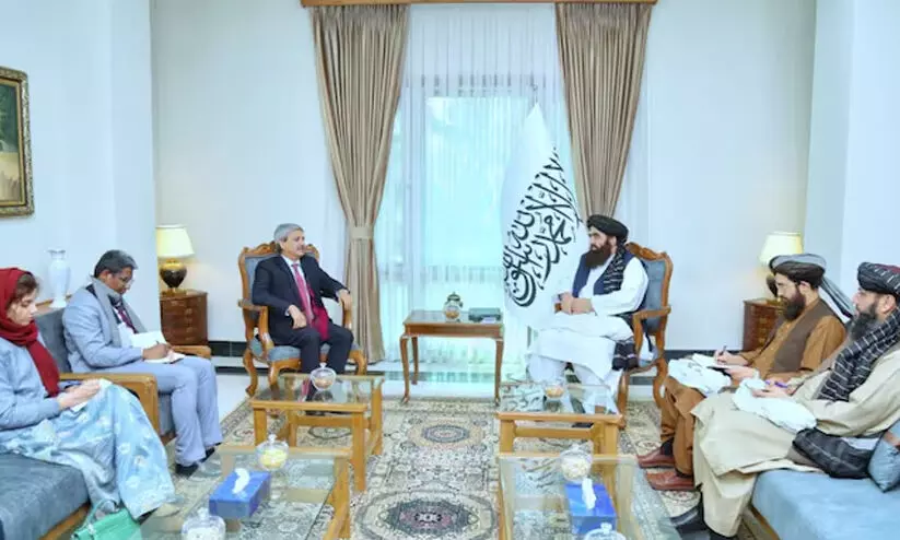 താലിബാൻ മന്ത്രിയുമായി ഇന്ത്യൻ പ്രതിനിധി സംഘം കൂടിക്കാഴ്ച നടത്തി