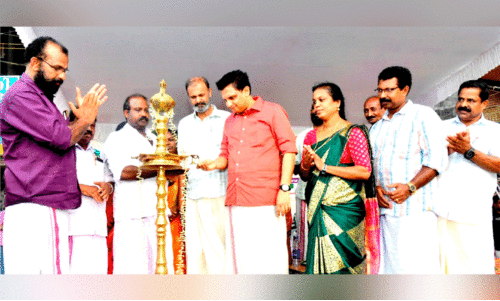 minister riyas inaugrating raod