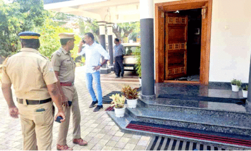 police investigating at robbed home