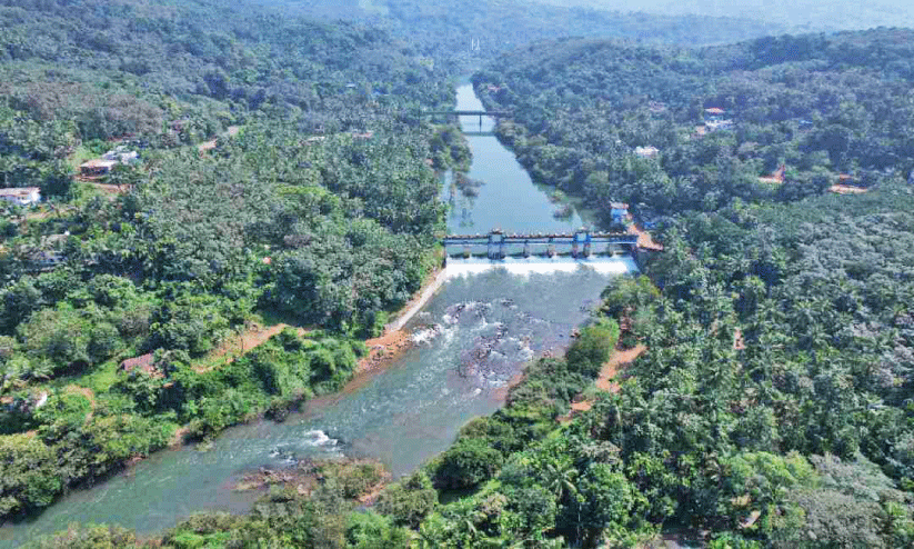 barrier built above kakkadavu river