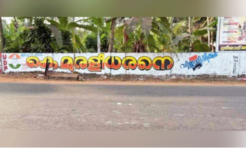 wall Writing done for election publicity