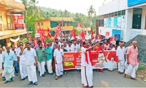 roadshow of LDF candidate MV Balakrishnan master