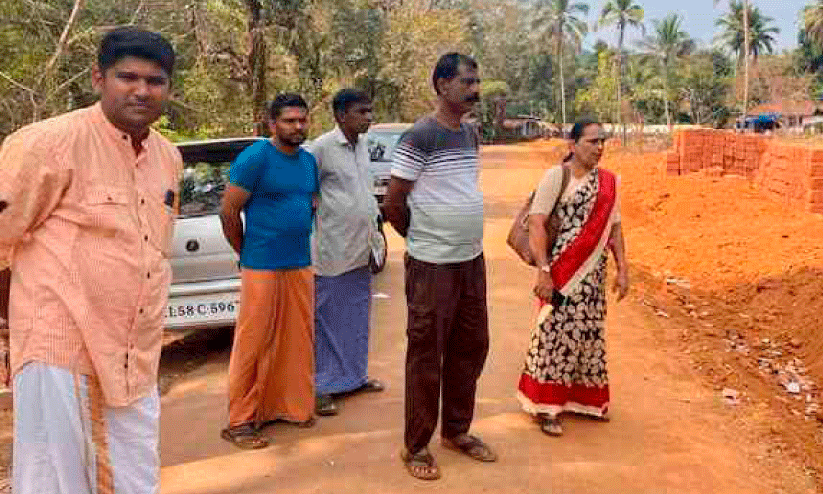 Locals are protesting by blocking the construction Locals are protesting by blocking the construction