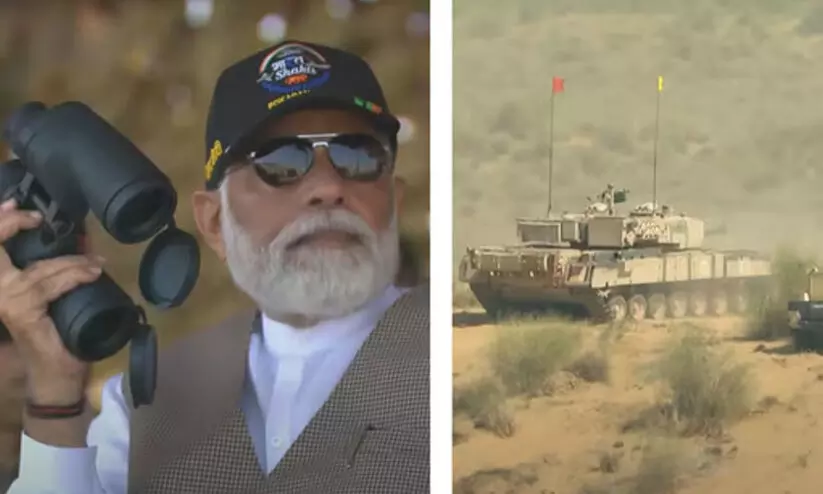 തദ്ദേശീയ പ്രതിരോധ ശേഷി വെളിപ്പെടുത്തി ‘ഭാരത് ശക്തി’ തദ്ദേശീയ പ്രതിരോധ ശേഷി വെളിപ്പെടുത്തി ‘ഭാരത് ശക്തി’