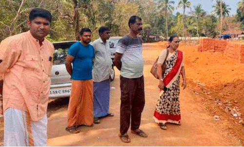 Locals are protesting by blocking the construction