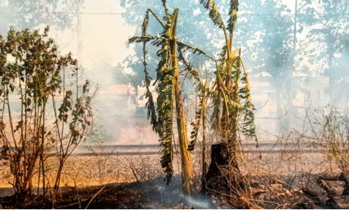 fire at railway outland