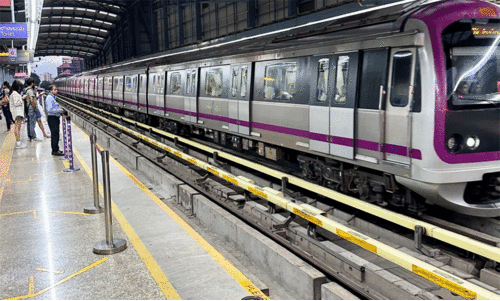 പാ​ള​ത്തി​ൽ ആ​ളി​റ​ങ്ങി; മെ​ട്രോ സ​ർ​വി​സ് അ​ര​മ​ണി​ക്കൂ​ർ ത​ട​സ്സ​പ്പെ​ട്ടു