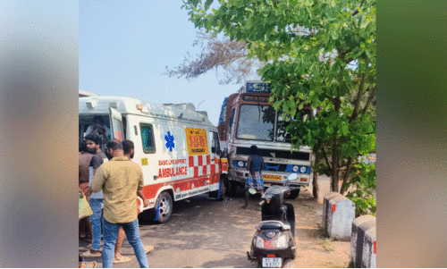 108 ambulance hit by a lorry 108 ambulance hit by a lorry