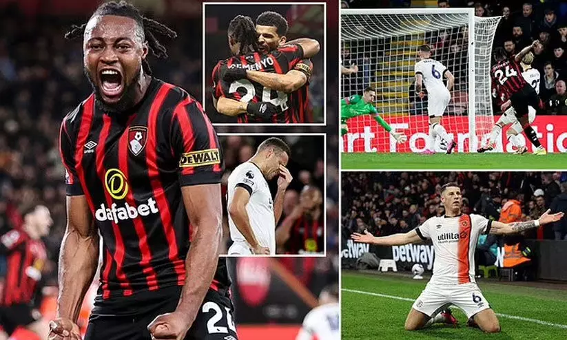 ഇതാണ് മക്കളെ തിരിച്ചുവരവ്! മൂന്നു ഗോളിന് പിന്നിൽനിന്ന ബേൺമൗത്ത് നാലടിച്ച് ജയം പിടിച്ചെടുത്തു ഇതാണ് മക്കളെ തിരിച്ചുവരവ്! മൂന്നു ഗോളിന് പിന്നിൽനിന്ന ബേൺമൗത്ത് നാലടിച്ച് ജയം പിടിച്ചെടുത്തു