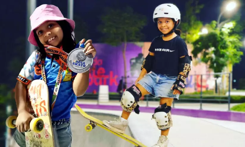 സ്‌​കേ​റ്റി​ങ്ങി​ൽ വി​സ്മ​യി​പ്പി​ച്ച്​ മഞ്ഞുമ്മൽ ഗേൾ