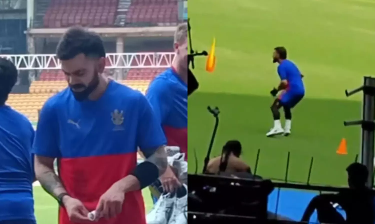 ബാംഗ്ലൂർ ടീമിനൊപ്പം ചേർന്ന് കോഹ്ലി; ചിന്നസ്വാമി സ്റ്റേഡിയത്തിൽ പരിശീലനത്തിനിറങ്ങി