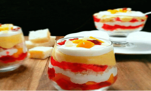 Mango trifle,