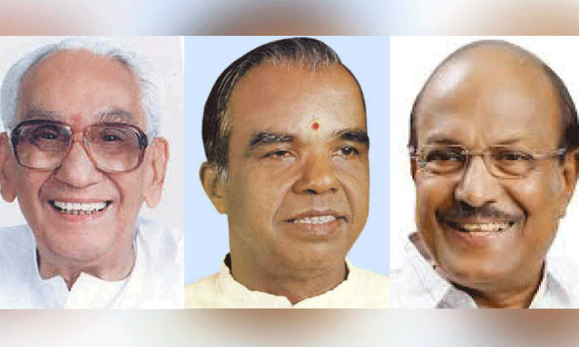 കെ. കരുണാകരൻ, കെ.ജി. മാരാർ, പി.കെ. കുഞ്ഞാലിക്കുട്ടി കെ. കരുണാകരൻ, കെ.ജി. മാരാർ, പി.കെ. കുഞ്ഞാലിക്കുട്ടി